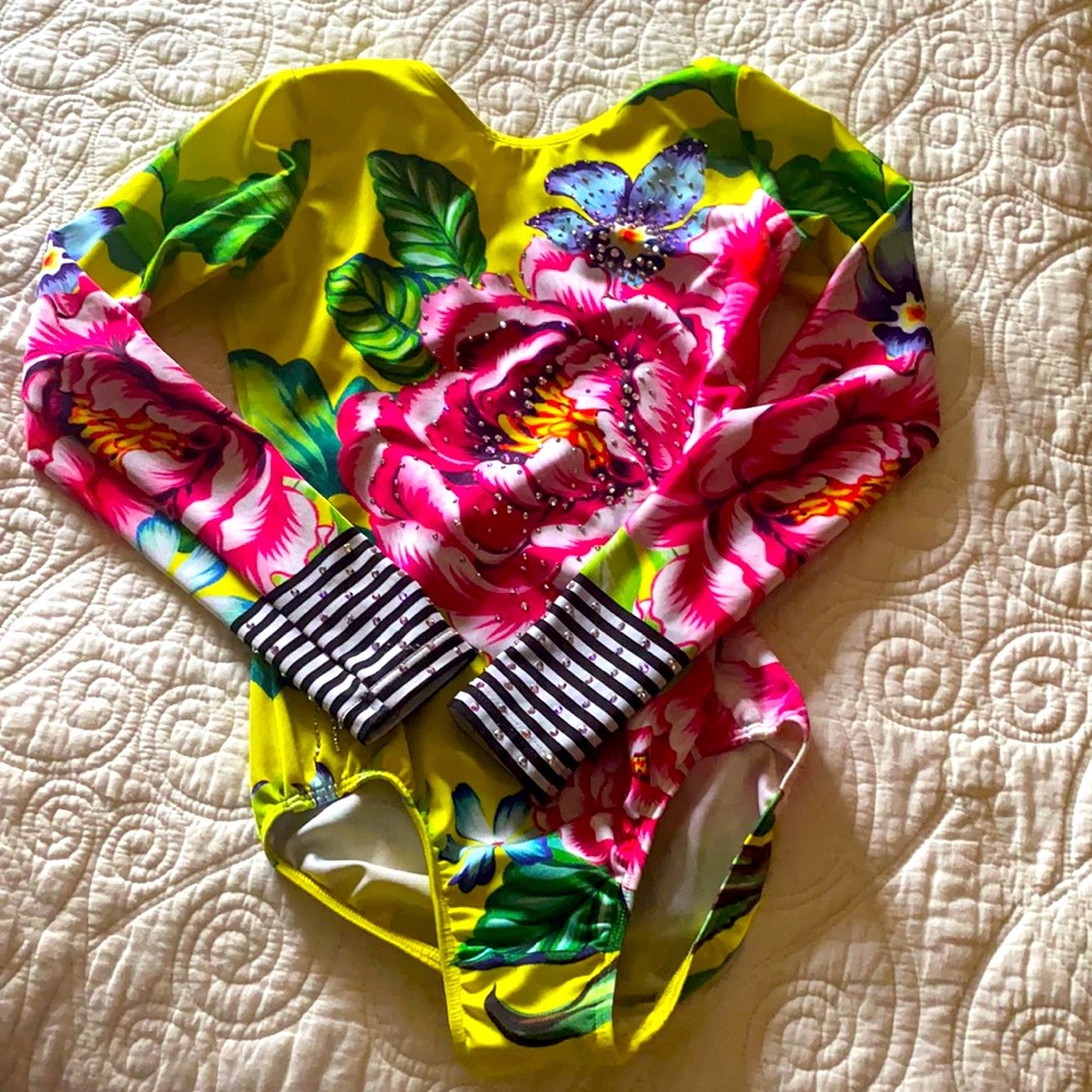Gymnastics competition leotard size child 10 EUC